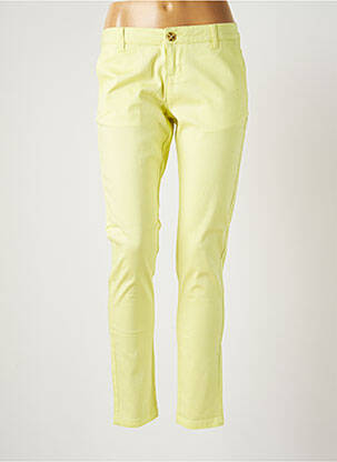 Pantalon chino tissage popeline taille normale jaune BANANA MOON femme