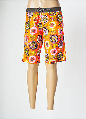 Bas de maillot de bain imprimé fleurs short orange BANANA MOON femme