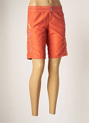 Bas de maillot de bain imprimé fleurs short orange BANANA MOON femme