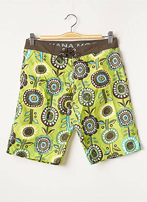Bas de maillot de bain imprimé fleurs short vert BANANA MOON femme