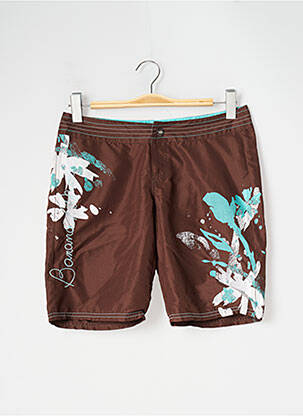 Bermuda tissage popeline taille normale marron BANANA MOON femme