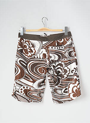 Bermuda tissage popeline taille normale marron BANANA MOON femme