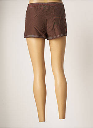 Bas de maillot de bain effet matière satinée short marron BANANA MOON femme