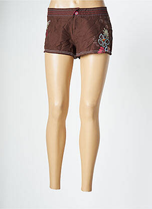 Short fermeture zippée sous rabat boutonné taille normale marron BANANA MOON femme