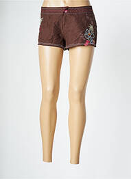 Short fermeture zippée sous rabat boutonné taille normale marron BANANA MOON femme