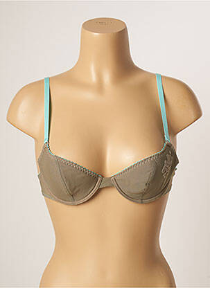 Soutien-gorge broderie haut soutien-gorge moulé vert BANANA MOON femme
