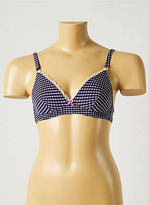 Soutien-gorge sans armature haut triangles bleu BANANA MOON femme
