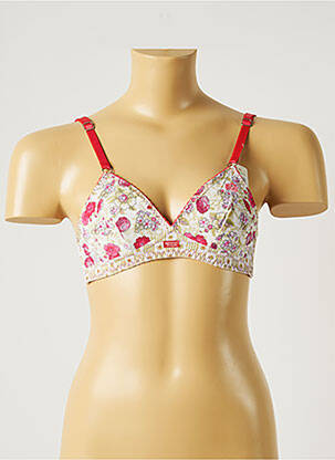 Soutien-gorge sans armature haut triangles rouge BANANA MOON femme