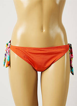 Bas de maillot de bain fermeture liens à nouer bikini orange BANANA MOON femme