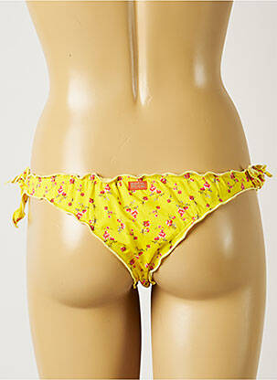 Bas de maillot de bain imprimé fleurs bikini jaune BANANA MOON femme