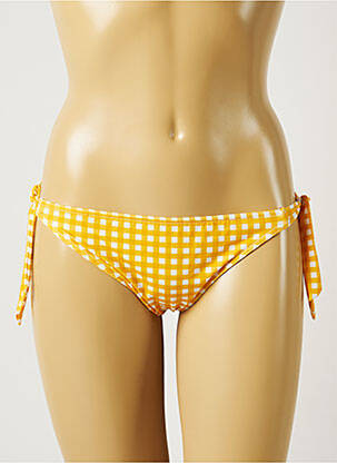 Bas de maillot de bain fermeture liens à nouer bikini jaune BANANA MOON femme