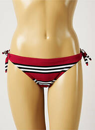 Bas de maillot de bain imprimé rayures bikini rouge BANANA MOON femme