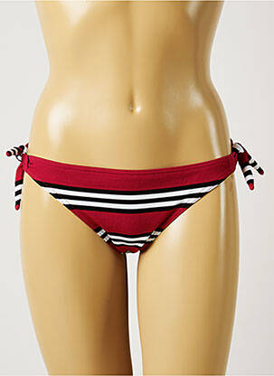 Bas de maillot de bain imprimé rayures bikini rouge BANANA MOON femme