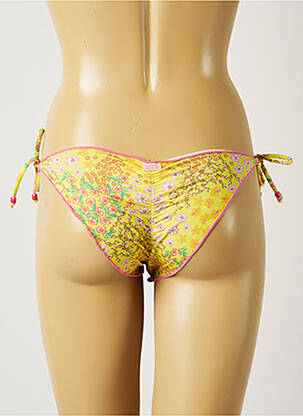 Bas de maillot de bain imprimé fleurs bikini jaune BANANA MOON femme