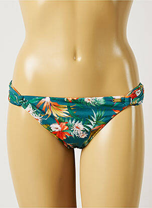 Bas de maillot de bain imprimé fleurs culotte vert BANANA MOON femme
