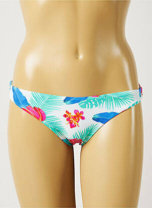 Bas de maillot de bain imprimé fleurs culotte bleu BANANA MOON femme