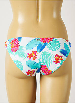 Bas de maillot de bain imprimé fleurs culotte bleu BANANA MOON femme