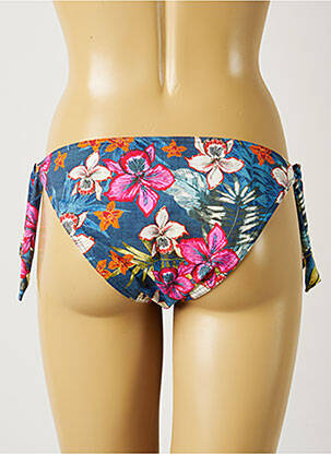 Bas de maillot de bain imprimé fleurs bikini bleu BANANA MOON femme