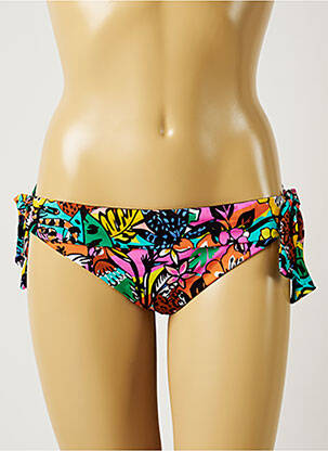 Bas de maillot de bain imprimé fleurs bikini bleu BANANA MOON femme