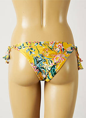 Bas de maillot de bain imprimé fleurs bikini jaune BANANA MOON femme