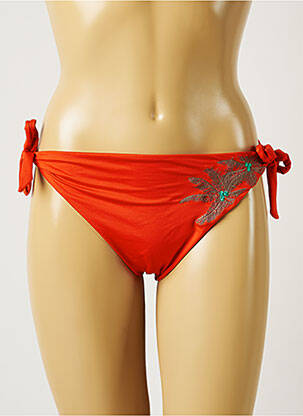 Bas de maillot de bain fermeture liens à nouer bikini orange BANANA MOON femme