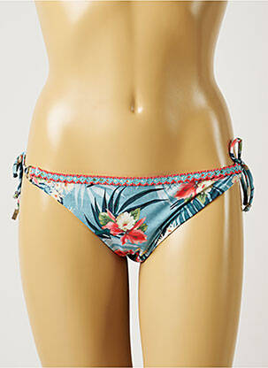 Bas de maillot de bain imprimé fleurs bikini bleu BANANA MOON femme