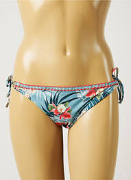Bas de maillot de bain imprimé fleurs bikini bleu BANANA MOON femme
