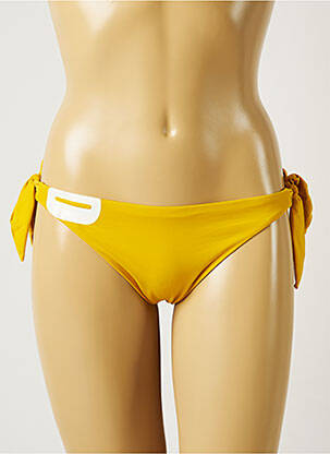 Bas de maillot de bain fermeture liens à nouer bikini jaune BANANA MOON femme