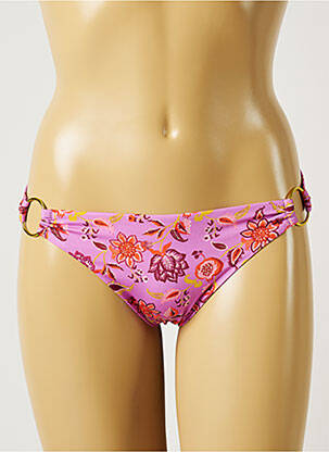 Bas de maillot de bain imprimé fleurs culotte violet BANANA MOON femme