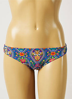 Bas de maillot de bain imprimé fantaisie culotte bleu BANANA MOON femme