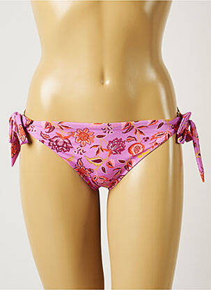 Bas de maillot de bain imprimé fleurs bikini violet BANANA MOON femme