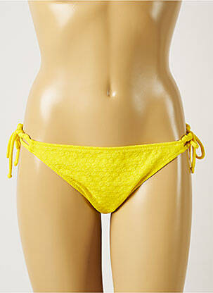 Bas de maillot de bain fermeture liens à nouer bikini jaune BANANA MOON femme