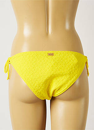 Bas de maillot de bain tissage texturé bikini jaune BANANA MOON femme