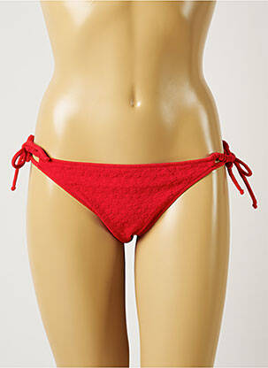 Bas de maillot de bain fermeture liens à nouer bikini rouge BANANA MOON femme