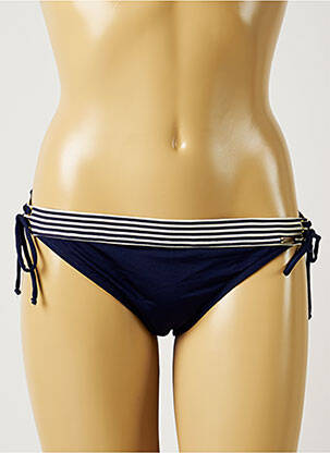 Bas de maillot de bain tissage satiné culotte bleu BANANA MOON femme