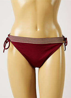 Bas de maillot de bain tissage satiné culotte rouge BANANA MOON femme