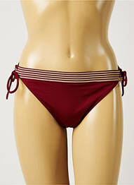 Bas de maillot de bain imprimé rayures culotte rouge BANANA MOON femme