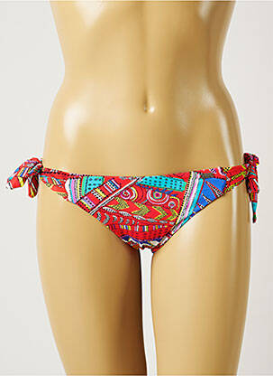 Bas de maillot de bain tissage satiné culotte rouge BANANA MOON femme