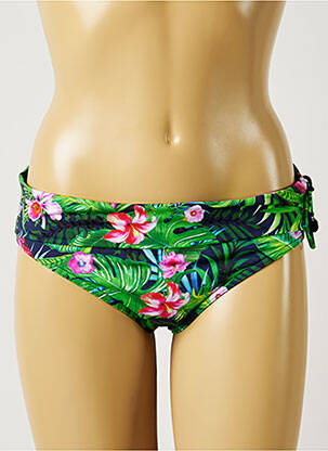 Bas de maillot de bain tissage satiné culotte vert BANANA MOON femme