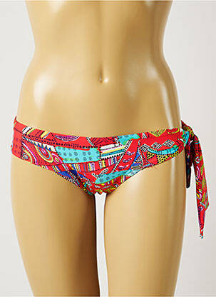 Bas de maillot de bain tissage satiné culotte rouge BANANA MOON femme