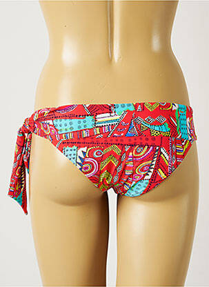 Bas de maillot de bain tissage satiné culotte rouge BANANA MOON femme