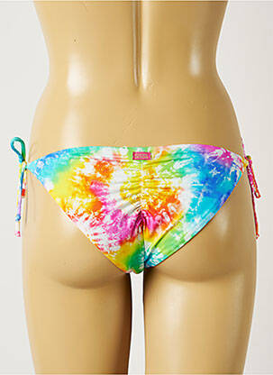Bas de maillot de bain tissage satiné culotte bleu BANANA MOON femme