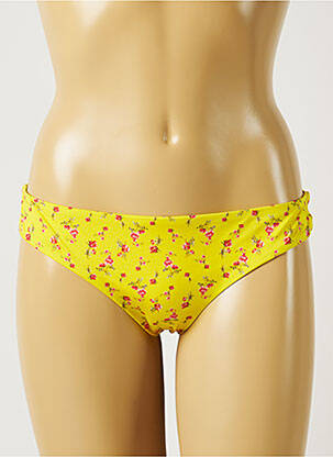 Bas de maillot de bain imprimé fleurs culotte jaune BANANA MOON femme