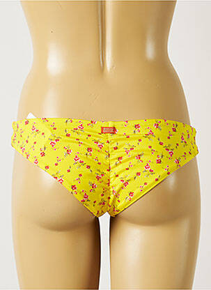 Bas de maillot de bain imprimé fleurs culotte jaune BANANA MOON femme