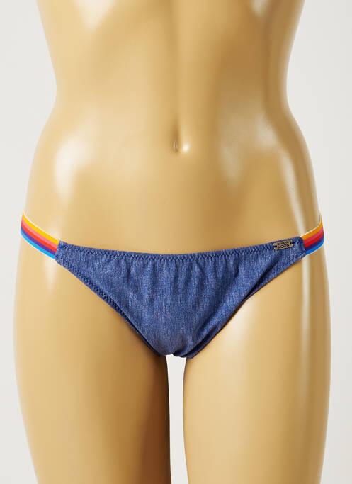 Bas de maillot de bain micro fibres culotte bleu BANANA MOON femme