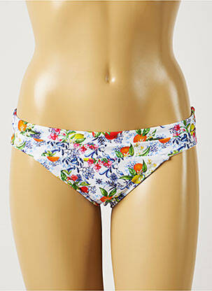 Bas de maillot de bain imprimé fleurs culotte bleu BANANA MOON femme