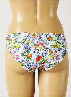 Bas de maillot de bain imprimé fleurs culotte bleu BANANA MOON femme