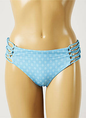 Bas de maillot de bain imprimé fantaisie culotte bleu BANANA MOON femme