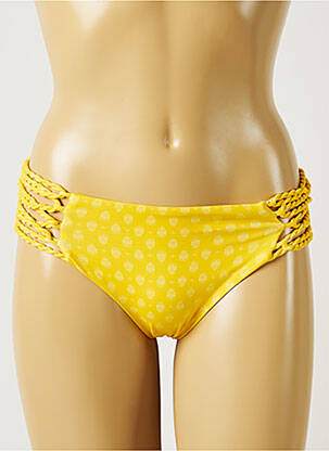 Bas de maillot de bain imprimé fantaisie culotte jaune BANANA MOON femme