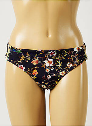 Bas de maillot de bain imprimé fleurs culotte noir BANANA MOON femme